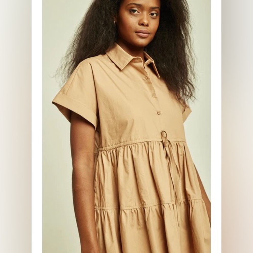Boem Tilda shirt dress warm sand NWT